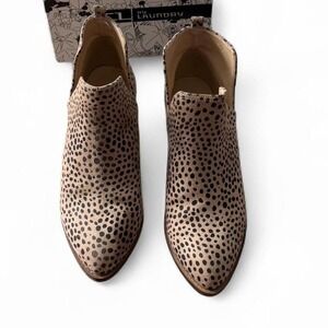 Cheetah Print Faux Leather Ankle Booties